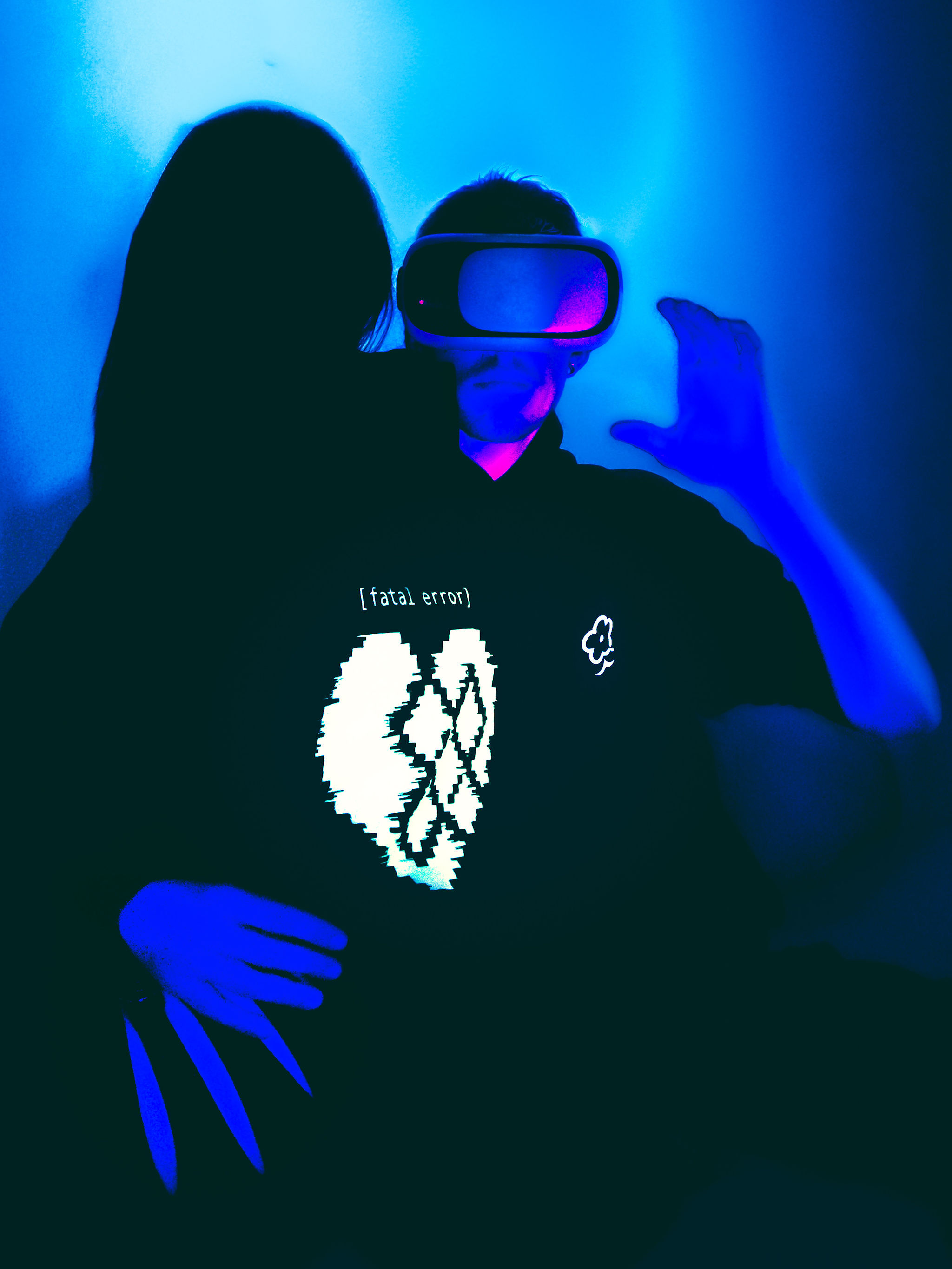 Sweat noir - Fatal Error blanc - image 2