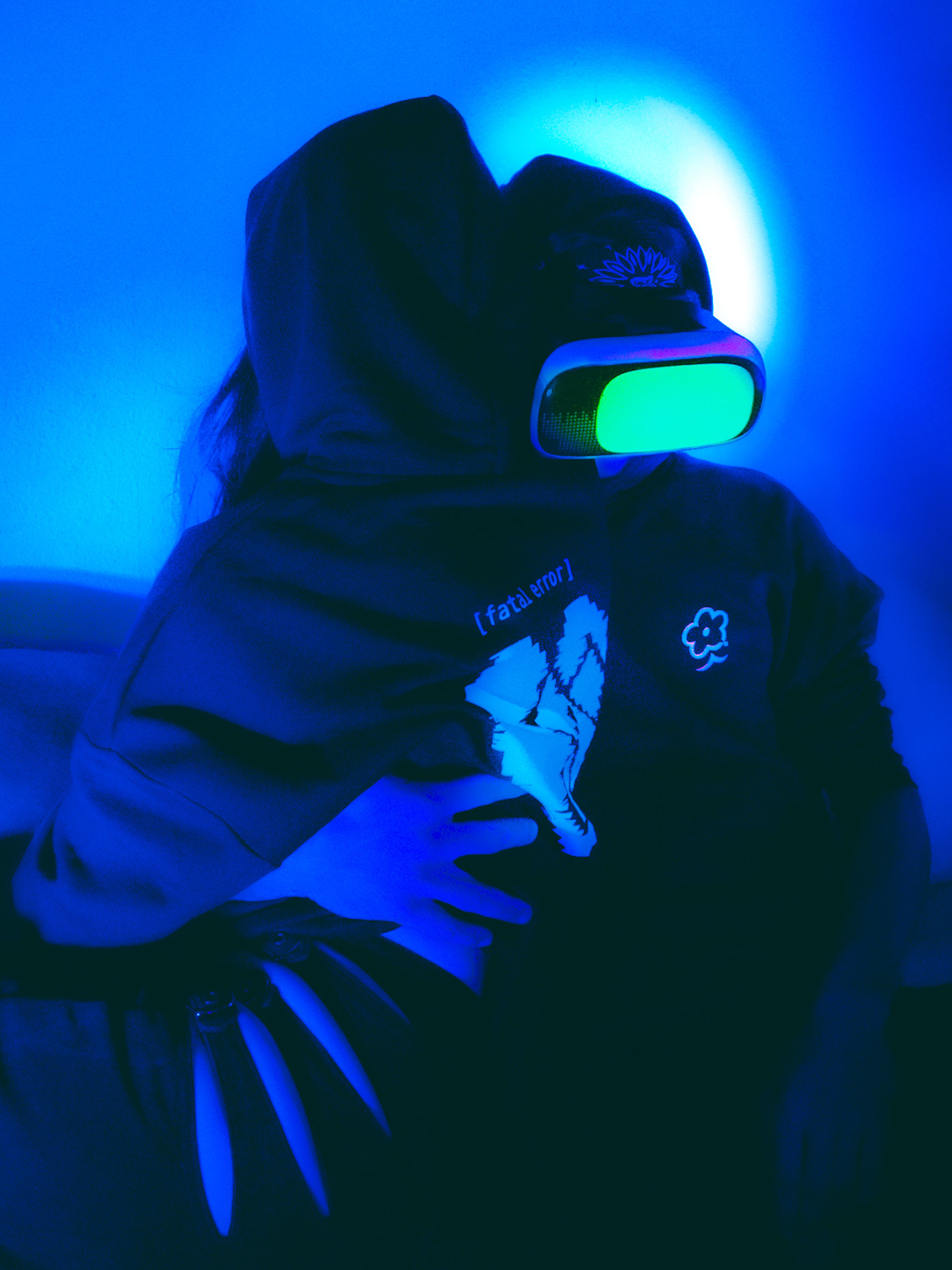 Sweat noir - Fatal Error blanc - image 3