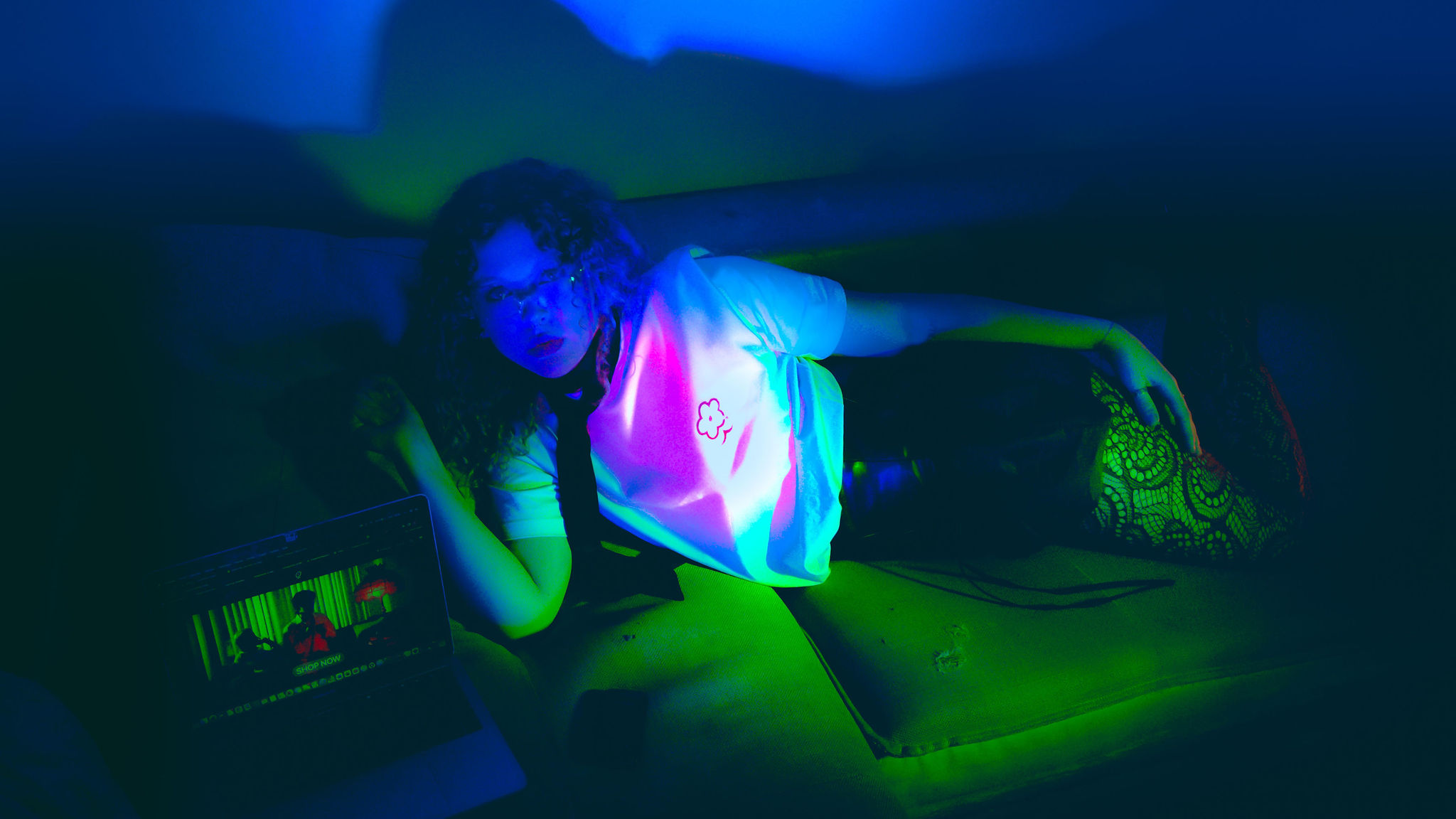 T-shirt blanc - Error 404 rouge - image 2