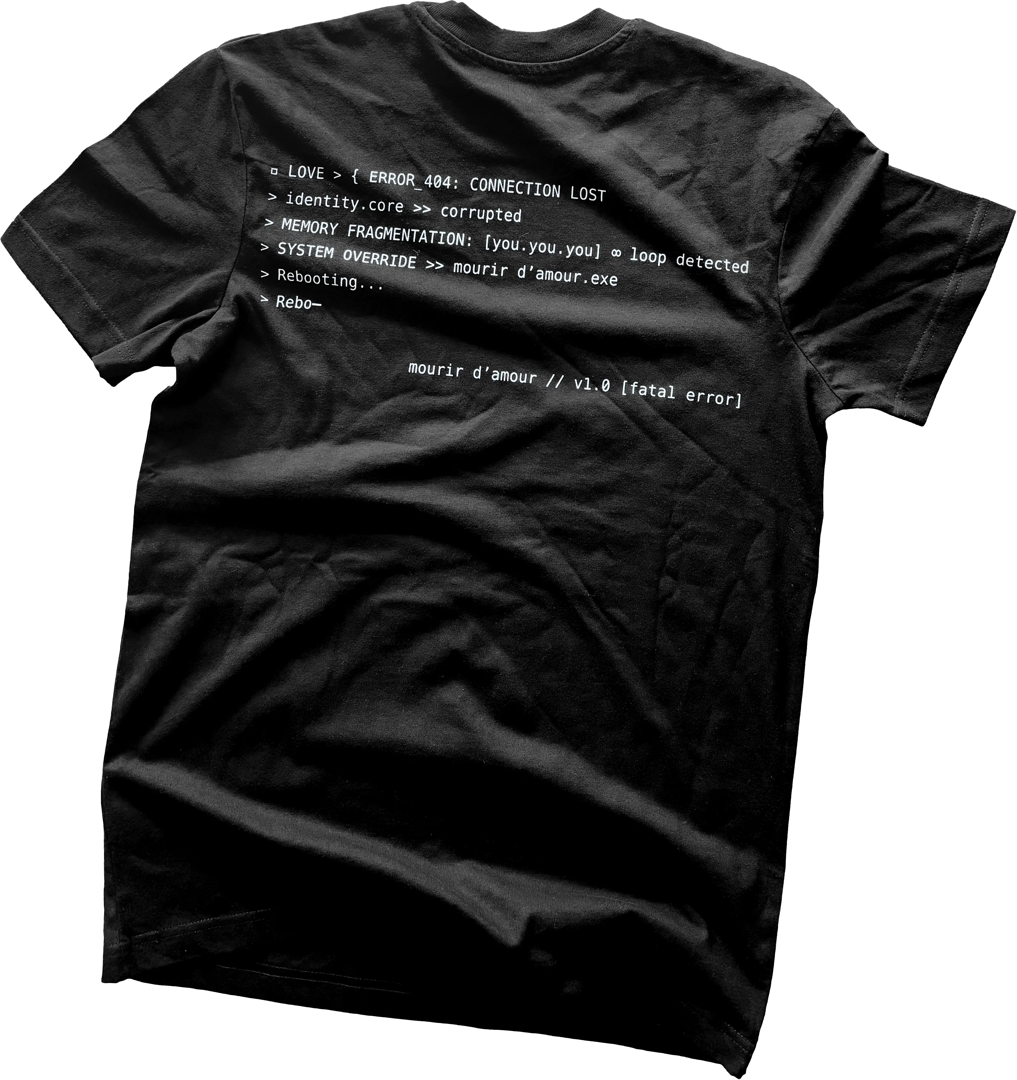 T-shirt noir - Code Error blanc - image 1