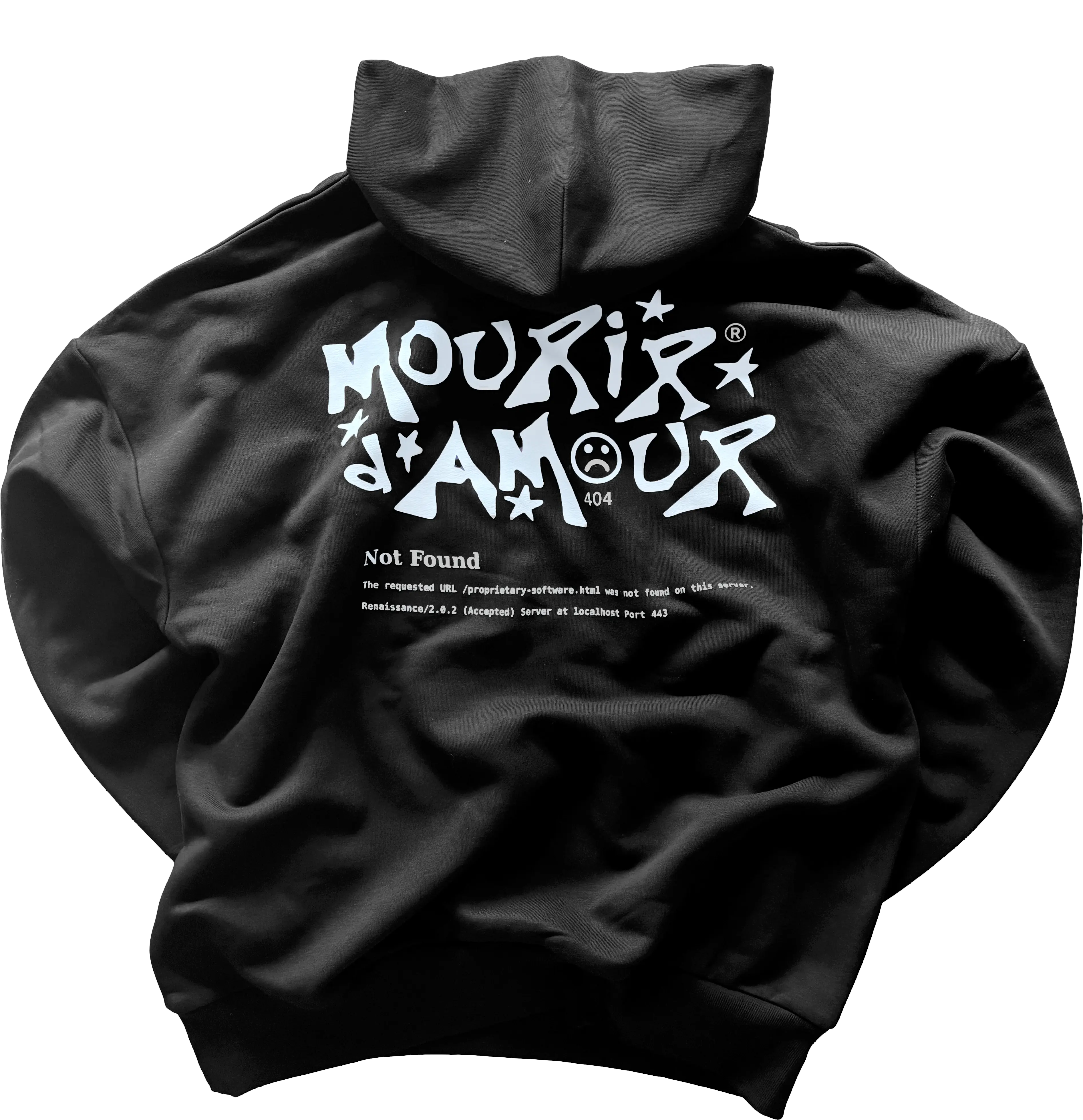 Sweat noir - Error 404 blanc - image 1