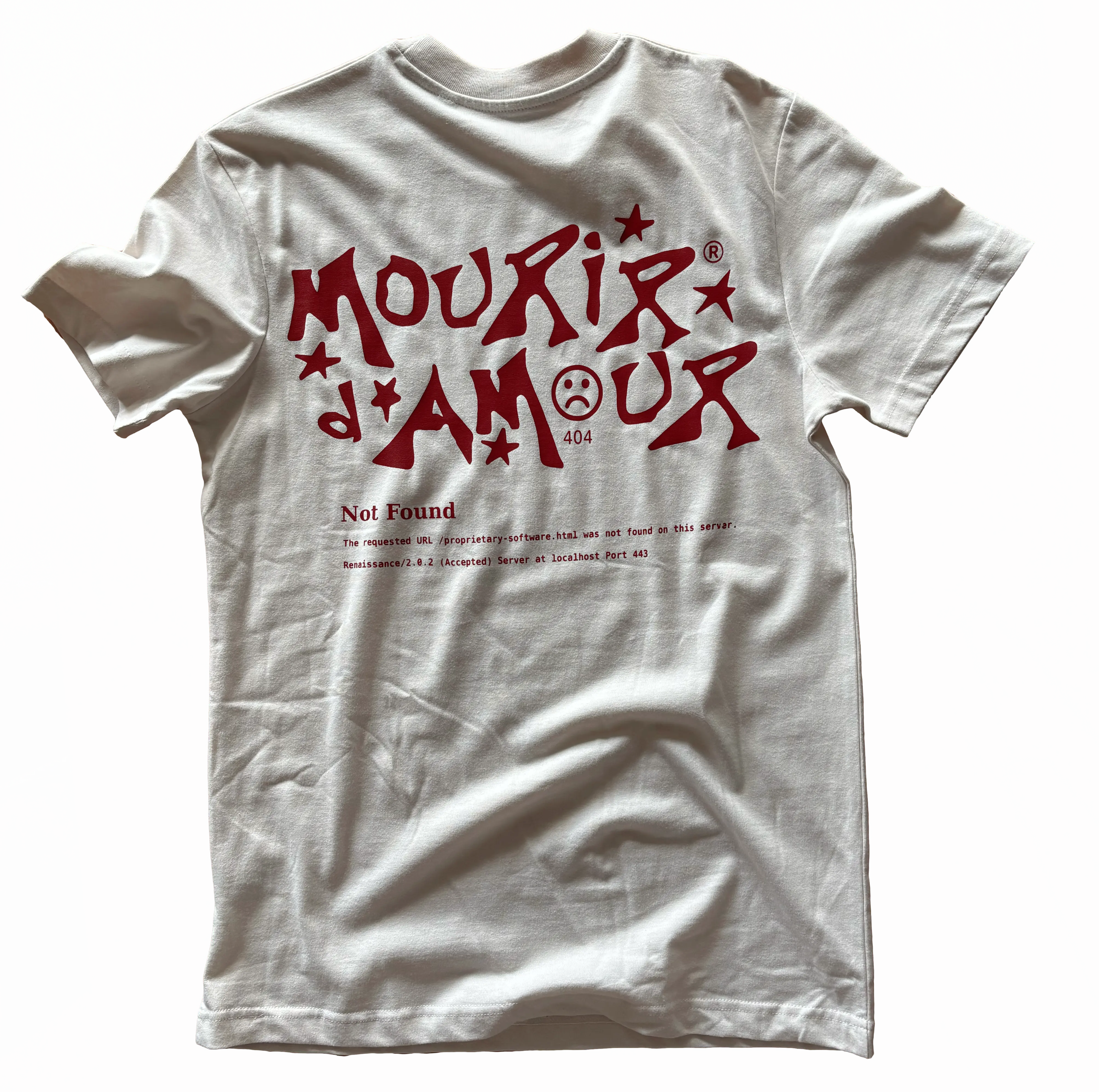 T-shirt blanc - Error 404 rouge - image 1